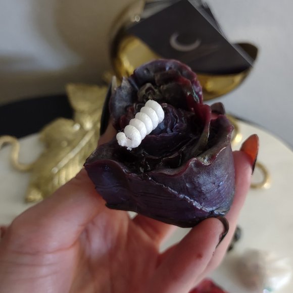 Peony Flower Beeswax Aromatherapy Candle Set w/ Diffuser, Crystals & Potpourri - Picture 8 of 15